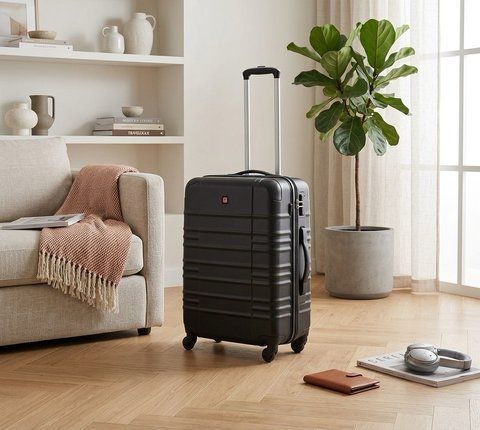 Середня валіза Wenger Amplar 61L (пластик, 4 колеса, чорна) 653146 фото